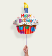 Ballon Happy Birthday Cupcake Multi