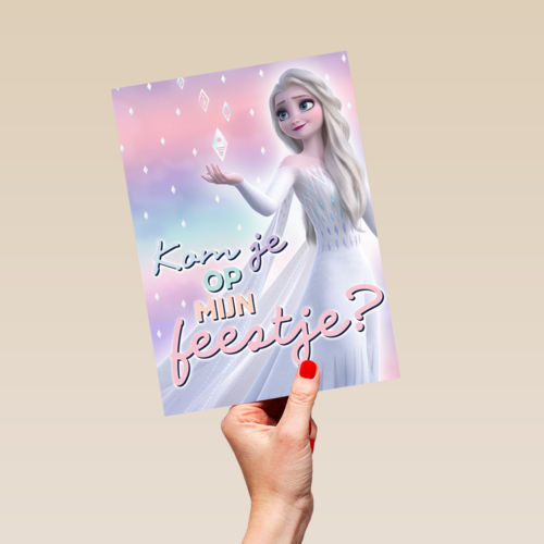Frozen uitnodiging kom je op mijn feestje