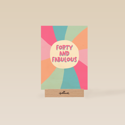 Verjaardagskaart vrouw 40 Forty and fabulous