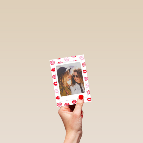 Valentijn fotokaart kusjes kader