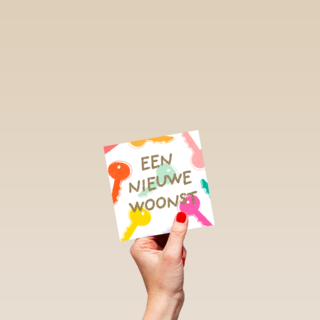 een nieuwe woonst met gekleurde sleutels