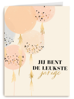verjaardag kaart stijlvol jij bent de leukste jarige