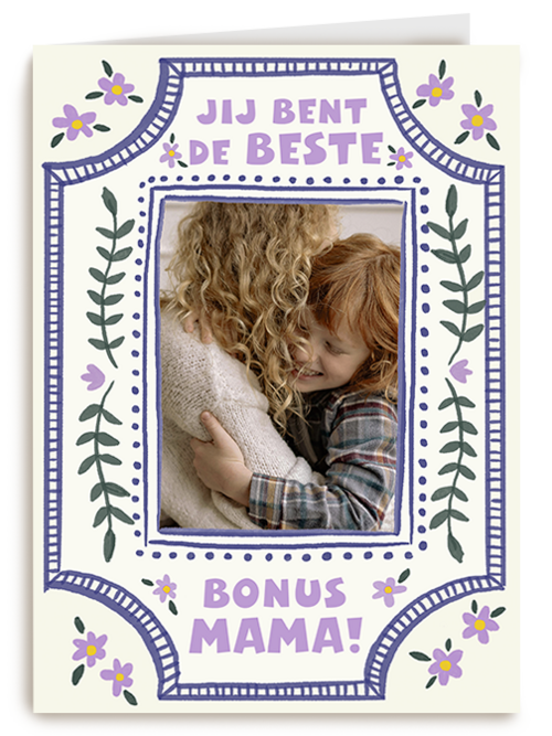 Fotokaart Moederdag | Fotokaart Hallmark | Moederdag | De Beste Bonus Mama Fotokaart