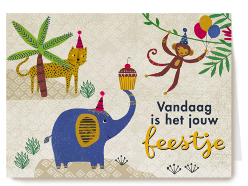 Verjaardagskaart Hallmark | Blauw Olifantje