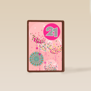 ballonnen met confetti voor 21ste verjaardag