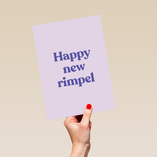 Verjaardagskaart vrouw grappig Happy new rimpel