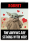 Liefde kaart Grogu the awwws are strong with you