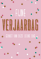Fijne verjaardag kaart met confetti
