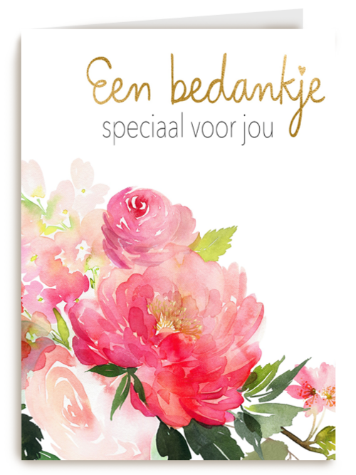bedanktkaart een bedankje speciaal voor jou