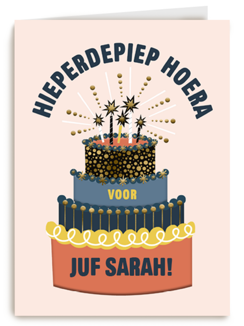 hieperdepiep hoera me een taart