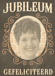 fotokaart jubileum  grijs met sierlijk patroon
