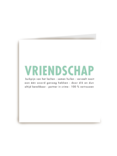 vriendschap tekst kaart