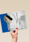 verhuisd sleutels fotokaart blauw