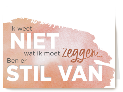 ik weet niet wat ik moet zeggen