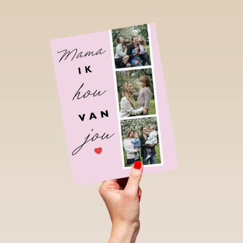 moederdag fotokaart hip mama ik hou van jou