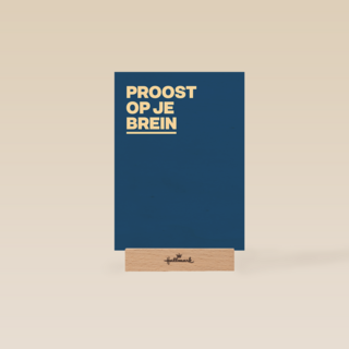 Geslaagd kaart Proost op je brein