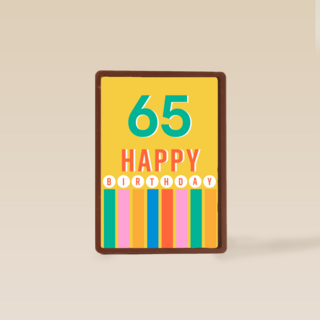 Kleurige 65 jaar verjaardagskaart