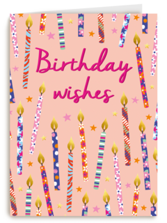 Birthday Wishes kaarsen
