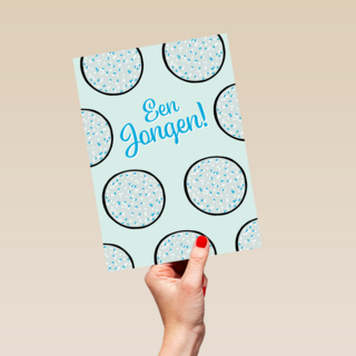 Blauwe beschuit met muisjes een jongen