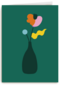 condoleancekaart met vaas bloemen