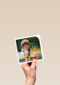 Beterschapskaart Grappig puppy met regenjas