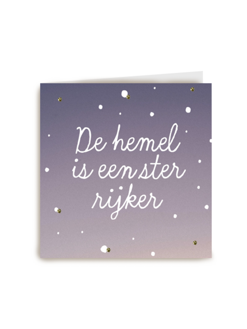 de hemel is een ster rijker