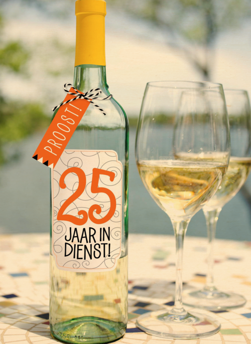 Houten Kaart Jubileum | Houten Kaart Hallmark | Jubileum | Proost 25 Jaar In Dienst