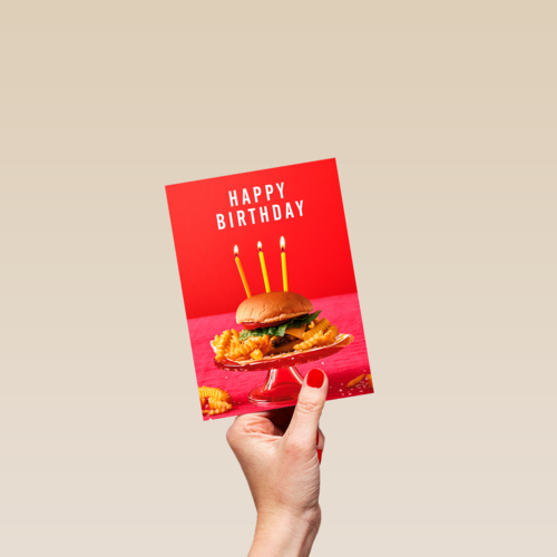 Happy Birthday hamburger