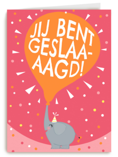 Olifant Jij bent geslaagd