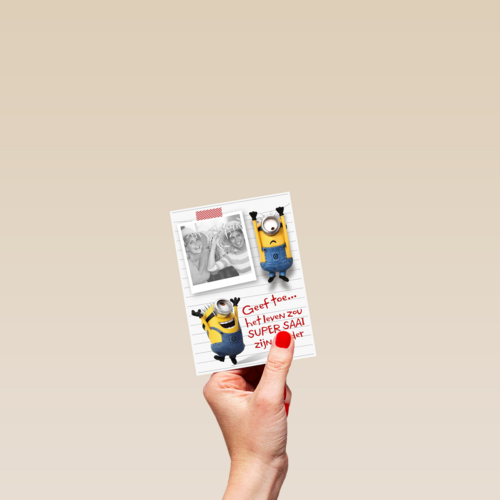 het leven zou saai zijn zonder minions kaart