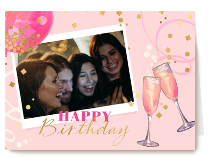verjaardag kaart foto happy birthday met bubbels