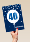 Verjaardagskaart leeftijden man 40 ballon
