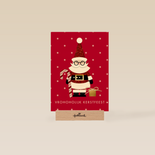 kerstkaart klassiek vrohoholijk kerstfeest