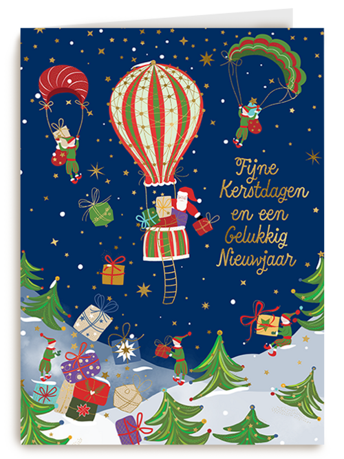 Kerstkaart Hallmark | Turnowsky Kerstmis Luchtballon