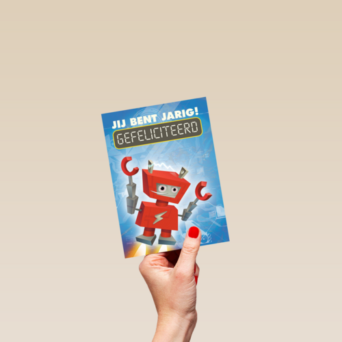 rode robot gefeliciteerd