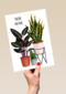 verhuisbericht kaart plantjes folio