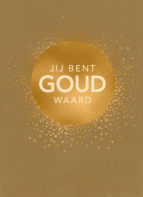 Houten Kaart Moederdag | Houten Kaart Hallmark | Moederdag | Moederdag Kaart Stijlvol Jij Bent Goud Waard Gouden Cirkel