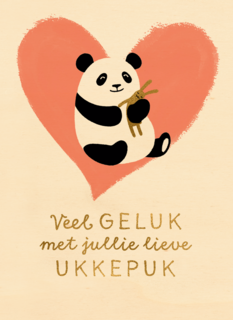 Veel geluk met jullie lieve ukkepuk