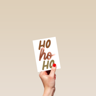 kerstkaart hip ho ho ho