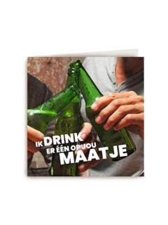 verjaardagskaart man drink maatje