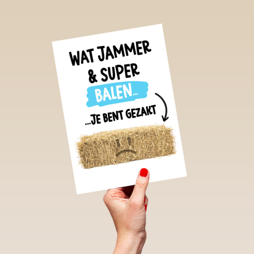 gezakt kaart balen