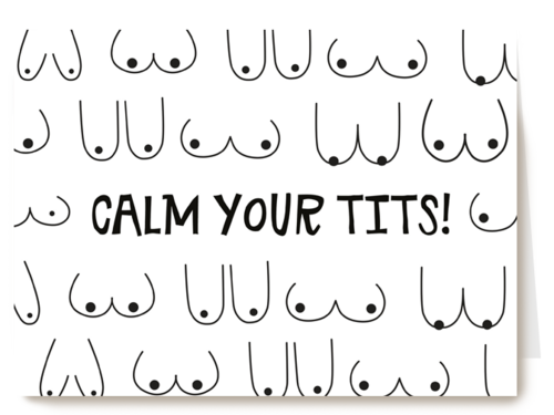 Beterschapskaart vrouw grappig Calm your tits