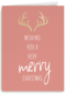 Kerstkaart hip Wishing you a very merry christmas