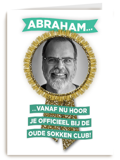 een mooie fotokaart voor abraham