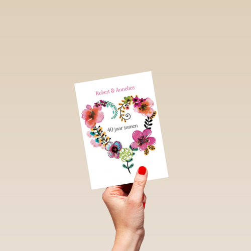 een bloemen hart