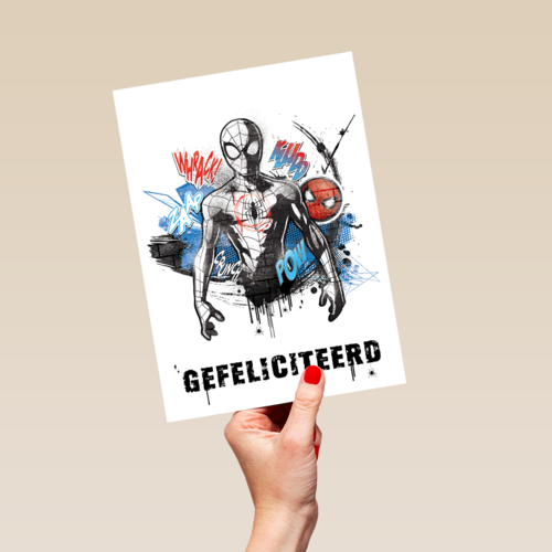 Spiderman felicitatiekaart