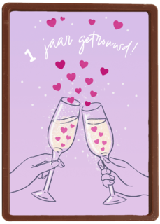 1 jaar getrouwd bubbel hartjes