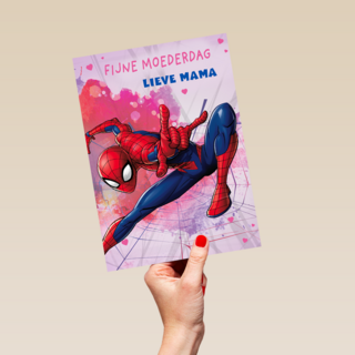 Spiderman moederdagkaart
