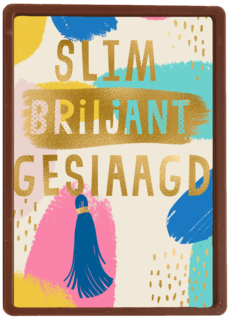 Geslaagd kaart slim briljant geslaagd