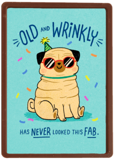 verjaardag kaart grappig old and wrinkly has never looked this fab